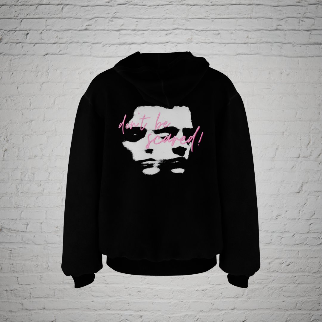 Don’t Be Scared Black Oversized Hoodie