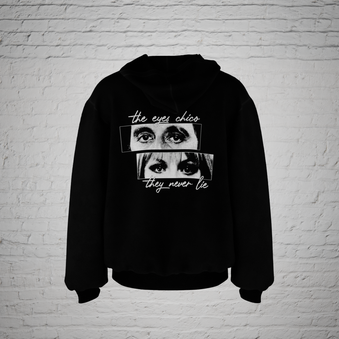 Eyes Don’t Lie Oversized Black Hoodie